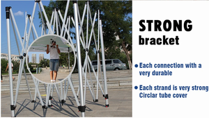 Carpa de Fábrica con Ventanas de Malla Resistente a Desgarros, Estructura de Aluminio y Puerta con Cierre para Barbacoa, Pizza, <span class=keywords><strong>Hamburguesas</strong></span> y Mercado de Comida - Product Image 4