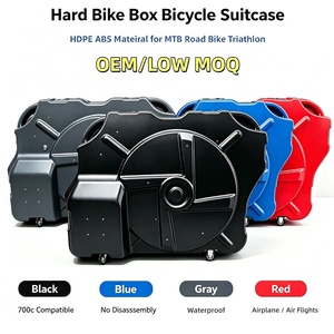 Estuche Rígido para <span class=keywords><strong>Bicicleta</strong></span>, <span class=keywords><strong>Maleta</strong></span> <span class=keywords><strong>de</strong></span> Viaje para <span class=keywords><strong>Bicicleta</strong></span> <span class=keywords><strong>de</strong></span> Carretera, Triatlón, MTB 700c, HDPE ABS, Sin Desmontar, Apta para Transporte en Avión - Product Image 3
