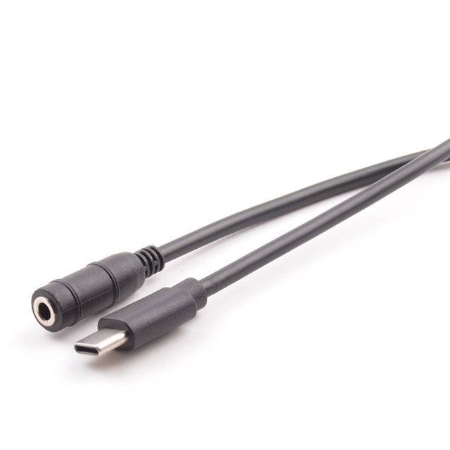 Factory Supply Type-C Microphone Adapter Aux Audio Cable 20CM USB C for DVD Player Camera Earphones Male Female Audio Plug Data