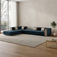 Canapé de salon de haute qualité en tissu, mobilier moderne, canapé d'angle de luxe en forme de L pour hall d'hôtel et villa