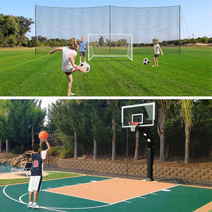 Filet de protection robuste en HDPE pour terrains multisports, barrière anti-balles encastrée, sécurité pour baseball, golf, football, personnalisable - Product Image 3