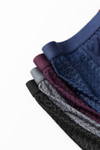 男性用ミッドライズ氷シルクメッシュ生地ボクサー & ブリーフ下着男性用夏売れ筋ロゴ付きウエスト卸売 - Product Image 5