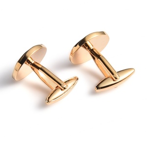 Mancuernillas de Estilo Simple en Color Dorado, Precio Directo de Fábrica, Preferidas por los Profesionales - Product Image 4