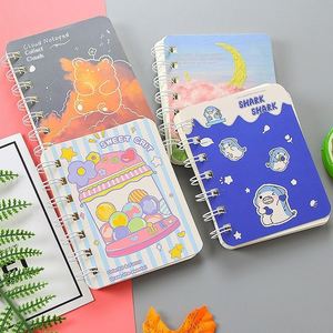 Carnet à spirale LJ-A03A Paysage Peint à l'Huile, Papeterie Mignonne, Journal Étudiant, Mini Bloc-notes Portable de Bureau, Cadeau - Product Image 1
