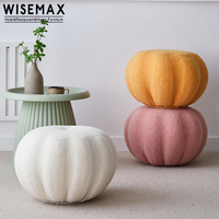 WISEMAX meubles canapés de salon petit tabouret ottoman rond décoration de maison pouf rond moderne pouf pouf pouf paresseux citrouille