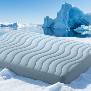 Protège-matelas rafraîchissant OEM pour usine, matelassé et respirant, idéal pour les personnes ayant chaud la nuit, avec poches profondes de 8 à 21 pouces - Product Image 1