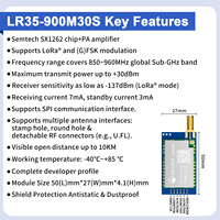 Module émetteur-récepteur RF industriel LoRa SX1262 868 MHz 915 MHz, 30 dBm, haute puissance, PA LNA TCXO, module sans fil longue portée