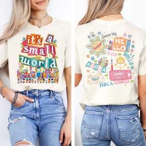 Camiseta OEM ODM de 2 caras con diseño de Fantasyland Park It and 39's A Small World, The Happiest Cruise That Ever Sailed y Aloha Gunten - Product Image 2