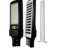 384 Lampu Jalan Tenaga Surya Fluorescent All In One dengan Sensor Gerak PIR, Remote Control, Tahan Air IP65, Lampu Taman Plastik untuk Luar Ruangan