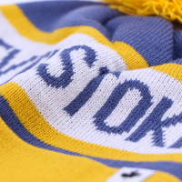 Gorros de Punto con Pompón Personalizados de Primera Calidad para Invierno, con Logotipo Tejido, Gorro de Lana con Pompón Jacquard para Esquí y Snowboard