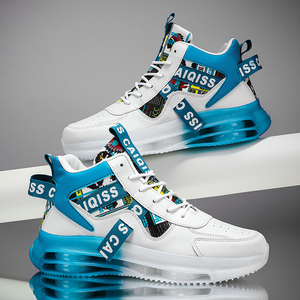 Chaussures de basketball montantes élégantes pour hommes, confortables, respirantes, à lacets, avec fonction antidérapante, durables et amortissantes - Product Image 3