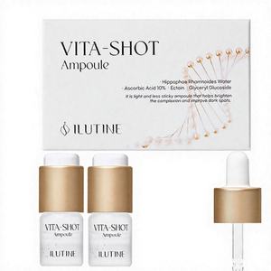 Ampolla Aclarante y Blanqueadora ILUTINE con Vitamina C Estabilizada, Arbutina y Colágeno de Caracol para el Tratamiento de Manchas Oscuras en la Cara, Líquido No Grasoso - Product Image 1