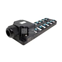 Caja de Distribución Profibus de 12 Puertos M12 4P Hembra, Canal Único NPN, Indicación LED, Cuerpo Estándar, Interfaz PCB con Caja de Conexiones