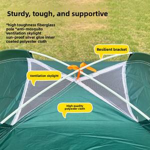 Tente de <span class=keywords><strong>camping</strong></span> Jerilo-A pour 2 personnes, imperméable, abri solaire, installation facile, légère, portable, cadre en polyester 170T et fibre de verre, été - Product Image 4