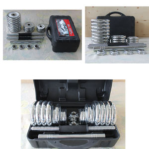 الأكثر مبيعًا في الصين أوزان حرة رخيصة مطلية بالكروم للاستخدام المنزلي حديد مصبوب فضي 30 طقم دمبلز قابل للتعديل صالة ألعاب رياضية - Product Image 4