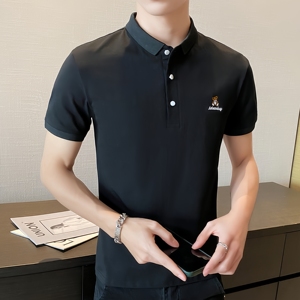 <span class=keywords><strong>Polo</strong></span> haut de gamme à manches courtes avec broderie ours, vente directe d'été, grande taille, imprimé uni, <span class=keywords><strong>polo</strong></span> pour homme - Product Image 3