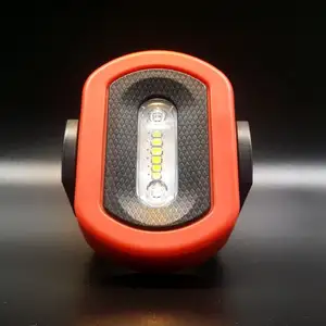 Wiederaufladbare LED-Magnet-Arbeitslampe mit rot-/blauen Warnlichtfunktionen Camping