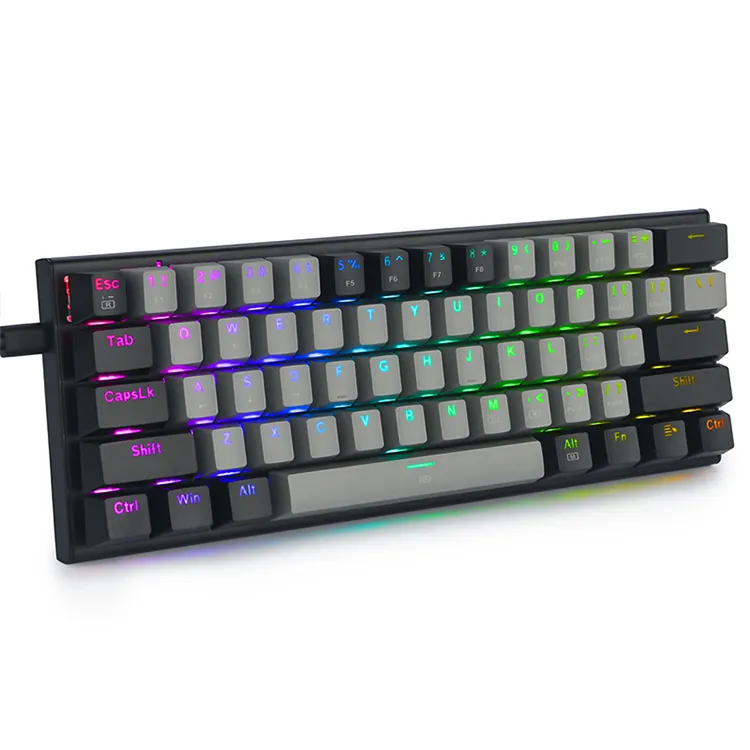 E-YOOSO Wired Gaming Mini RGB Keyboard for Gaming and Office Mechanical Keyboard 60% 61 keys Gaming Mechanical Keyboard