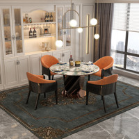 Ensemble de table et chaises de salle à manger Furnistyle, design moderne convertible, style café, chaises de salle à manger nordiques, table de cuisine ovale, 4 places