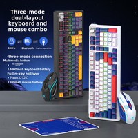 Clavier mécanique sans fil TF780 de haute qualité, souris et tapis de souris, ensemble 3-en-1, adapté aux joueurs sur PC