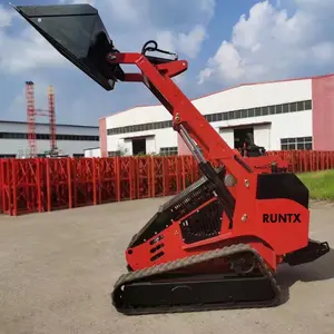 Runtx Brand New Mini Wheel Steer Loader Price 1000kg Skid Steer Loader With Hydraulic Hammer Attachments