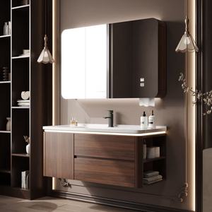 ตู้ห้องน้ำแบบติดผนังพร้อมอ่างล้างหน้าเซรามิกอัจฉริยะสไตล์ยุคกลาง - Product Image 2