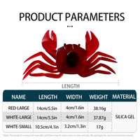 Leurre souple de pêche en forme de crabe, appât artificiel en silicone, simulation 3D, piège à crabe, leurres de pêche