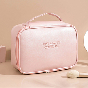 Bags Makeup Bag Makeups And Bag Custom Logo PU Leather Make Up Bags Pink Travel Cosmetic Pouches Makeup Purse