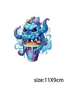 Letop 1 cái hộp sọ màu xanh Ice Cream cup <span class=keywords><strong>snowglobe</strong></span> Glass 16oz không thấm nước UV cho chuyển in sticker cho cup kết thúc tốt đẹp - Product Image 2