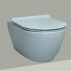 WC suspendu moderne bleu ciel avec réservoir intégré, fonction WC, pour la maison - Product Image 2