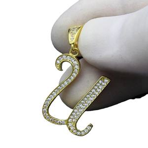 Colgante con Letra U, Colgante de Diamante Moissanite sin Cadena, Plata de Ley 925, Estilo Iced Out, Regalo de Cumpleaños, Colgante con Letra - Product Image 1
