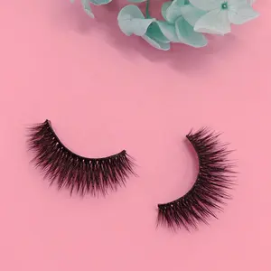 En çok satan Premium şerit kirpik çapraz tarzı 3D sahte vizon kirpik Vegan Lashes