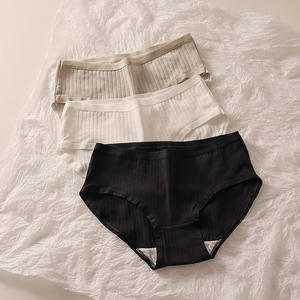 Ropa Interior Antibacteriana de Algodón Puro Tejido para Mujer, Venta Directa de Fábrica, Cintura Media, Transpirable, Estilo Hipster - Product Image 2
