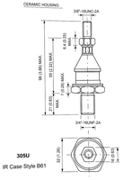 Diodo Rectificador de Alta Potencia 305UR250P4 300A 2500V - Hoja de Datos Disponible en PDF