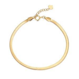 Collier chaîne de vie classique en argent <span class=keywords><strong>sterling</strong></span> 925 massif plaqué or 18 carats et bracelets tennis serpent plat en forme de lame de <span class=keywords><strong>scie</strong></span> – Vente en gros - Product Image 1