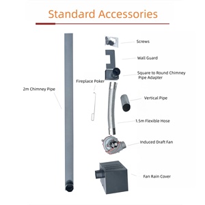 Meilleur prix, vente flash : Cheminée d'intérieur moderne autoportante <span class=keywords><strong>en</strong></span> <span class=keywords><strong>fonte</strong></span> avec verre, <span class=keywords><strong>petit</strong></span> poêle à <span class=keywords><strong>bois</strong></span> avec dispositif de sécurité flamme - Product Image 5