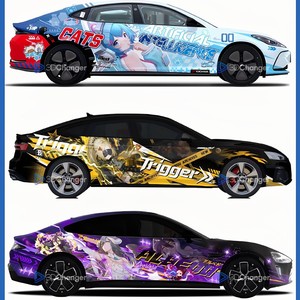 Pellicole per <span class=keywords><strong>Auto</strong></span> a Tema Anime/2D con Effetto Cambio Colore, Rivestimenti Completi per <span class=keywords><strong>Auto</strong></span>, Pellicola Protettiva per Vernice in PET con Garanzia di 3 Anni - Product Image 2