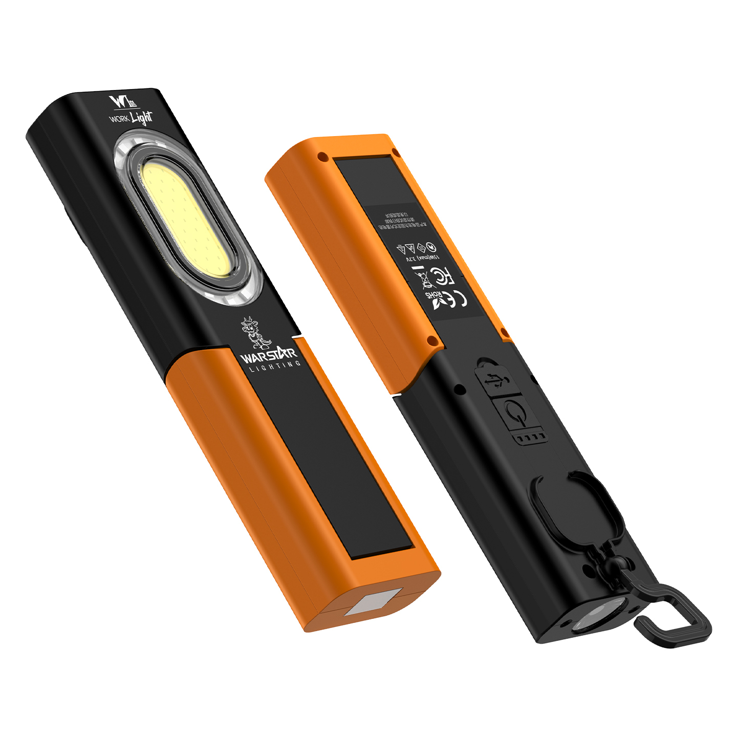 800LM COB LED Work Light IPX4 Waterproof Portable Magnetic Handheld Inspection Lamp Hook 2000mAh Battery for Workshop Camping