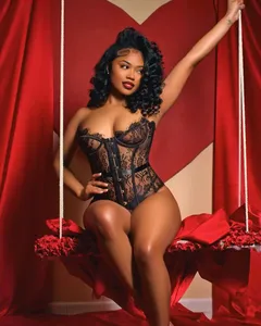 Sexy Dessous für Damen, Sinnliches Palast-Korsett, Hilitos, 2-teilig, Transparent, Trägerlos, Bestickte Spitze, Schlankes Clubwear, Ruf der Nacht - Product Image 5