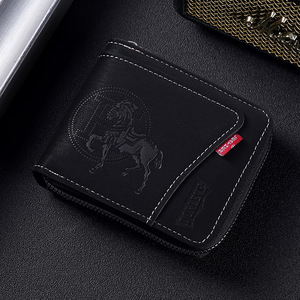 Nouveau design d'usine Portefeuille court pour hommes en cuir PU Plusieurs emplacements pour cartes Petit porte-cartes à la mode Portefeuilles pour hommes - Product Image 6