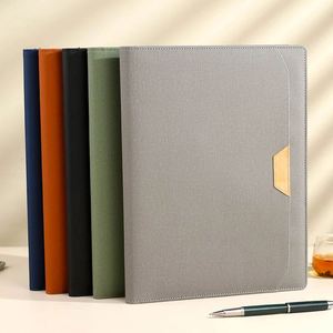 Office School Supplies Multifunctional <b>A4</b> A5 File <b>Folder</b> Business Stationery <b>Folder</b> PU Leather Contract File Writing Pad <b>Folders</b> - Product Image 3