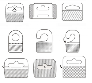 Onglets adhésifs en plastique, haute qualité, collant, crochet pour emballage - Product Image 2