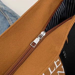 Sacs fourre-tout en toile personnalisés de <span class=keywords><strong>haute</strong></span> qualité, matériaux en toile, sacs de luxe pour femmes/étudiants/collégiens - Product Image 4