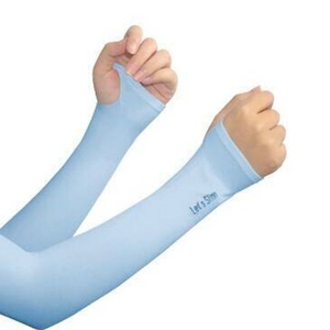 Manguitos de seda helada para verano, deportivos, transpirables, con protección solar UV y estampado digital, para ciclismo y pesca. - Product Image 1