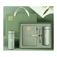 Ensemble cadeau de carnet de notes en cuir PU de luxe personnalisé, journal d'entreprise pour le bureau, avec clé USB, boîte à stylos, agenda, agenda de bureau