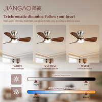 Nouveau Ventilateur de Plafond DC Moderne et Élégant en Bois de 28,3 Pouces avec Lumières, Télécommande et Lustre Intégré pour Chambre à Coucher - Modèle 2026