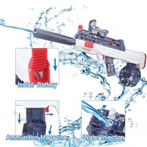 Pistola de Agua Electrónica Totalmente Automática, Pistola de Juguete de Plástico para Jugar en Verano, Pistola de Agua Profesional que Funciona con Batería para Piscina - Product Image 3