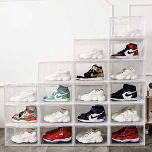 High Quality Household Transparent Custom Logo Stackable Sneaker Drop Front <strong>Acrylic</strong> Shoes Box Plastic <strong>Storage</strong> <strong>Container</strong> - Product Image 3