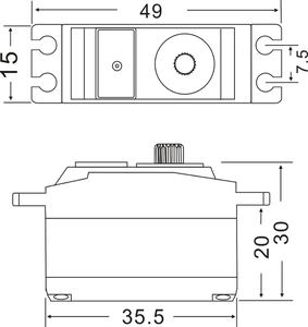 Servo Digital Original JX PDI-2506MG 4.8-6.0V 25g, Resistente al Agua, con Núcleo Metálico, Sin Núcleo, Banda Muerta de 1s, 1520Hz, para Helicóptero RC 450/500 - Product Image 6