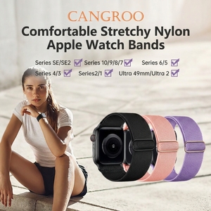 Bracelet de sport en nylon pour Apple Watch Series 10 46 mm, compatible avec les séries 11, 9, 8, SE, 3, 45 mm, 44 mm, 42 mm et <span class=keywords><strong>IWatch</strong></span> Ultra 2 - Product Image 4